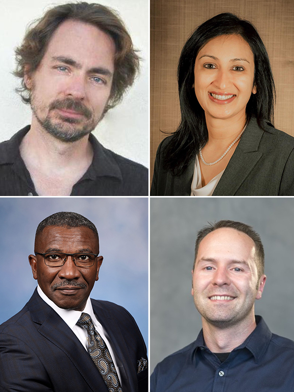 Political Forum Speakers -- Randy Blazak, Sunita Doddamani, Amo O'Neal and Joshua George.