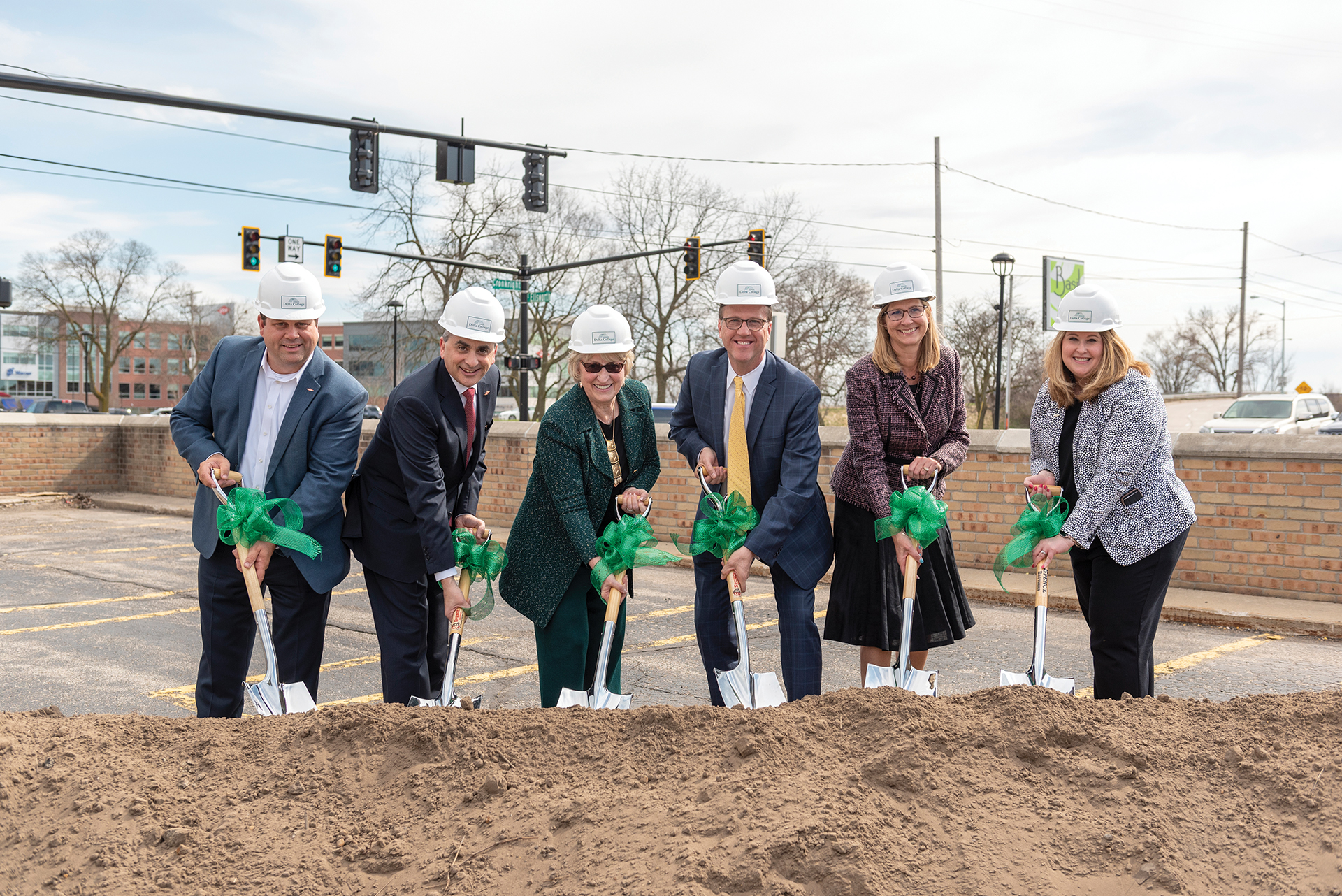 Stakeholders at Midland Center groundbreaking