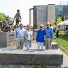 The Grant Family with the sculpture